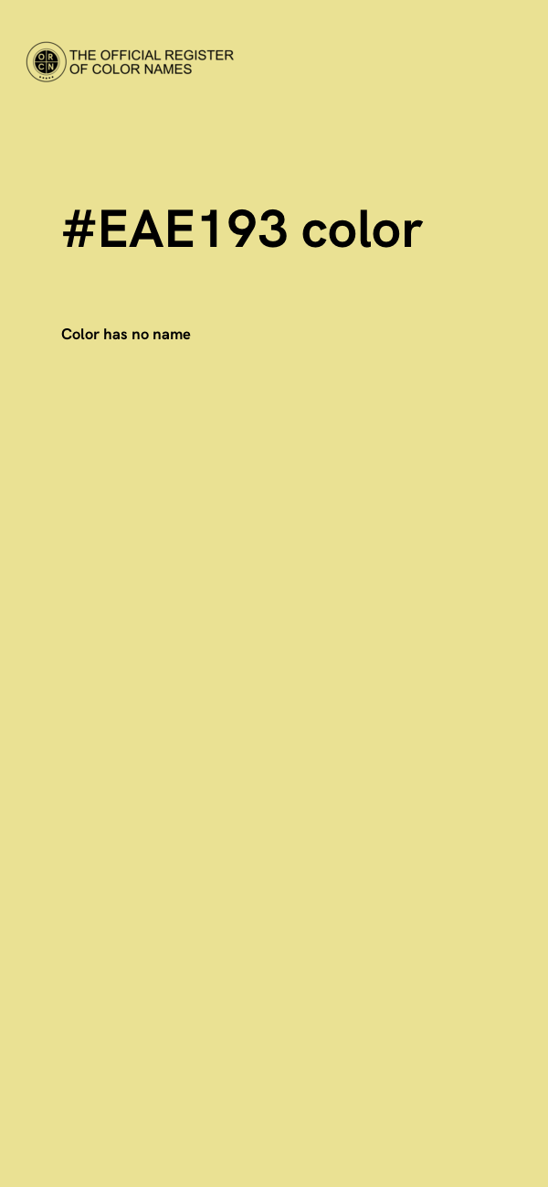 #EAE193 color image