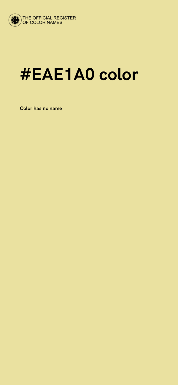 #EAE1A0 color image