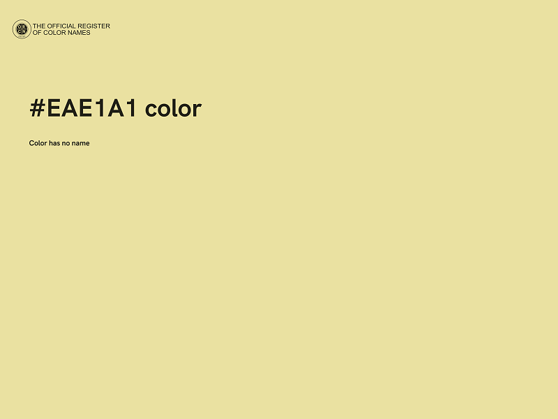 #EAE1A1 color image