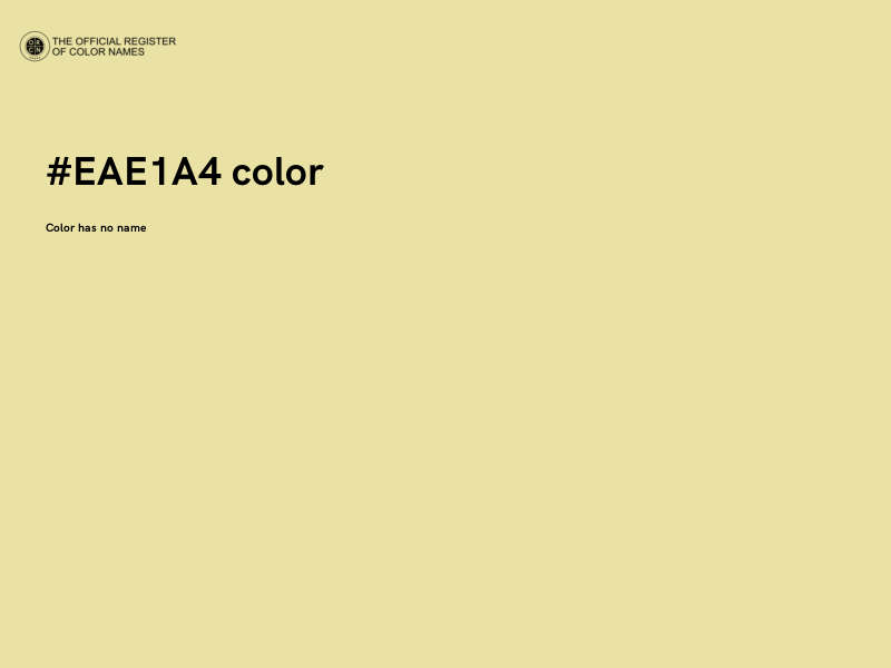 #EAE1A4 color image