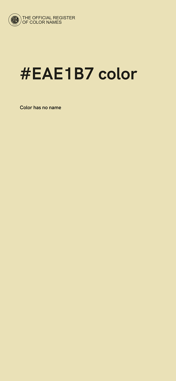 #EAE1B7 color image