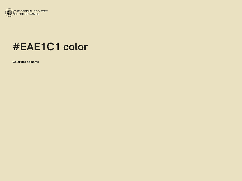 #EAE1C1 color image