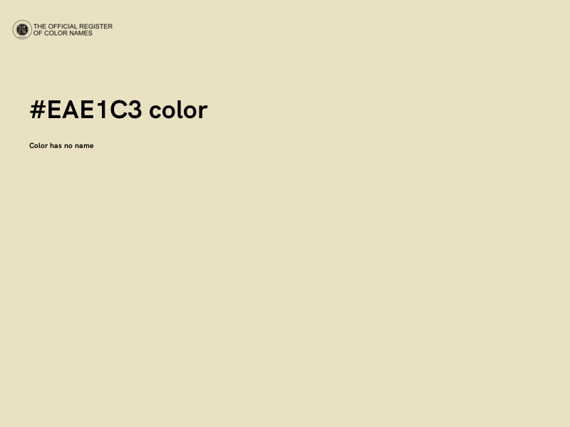#EAE1C3 color image