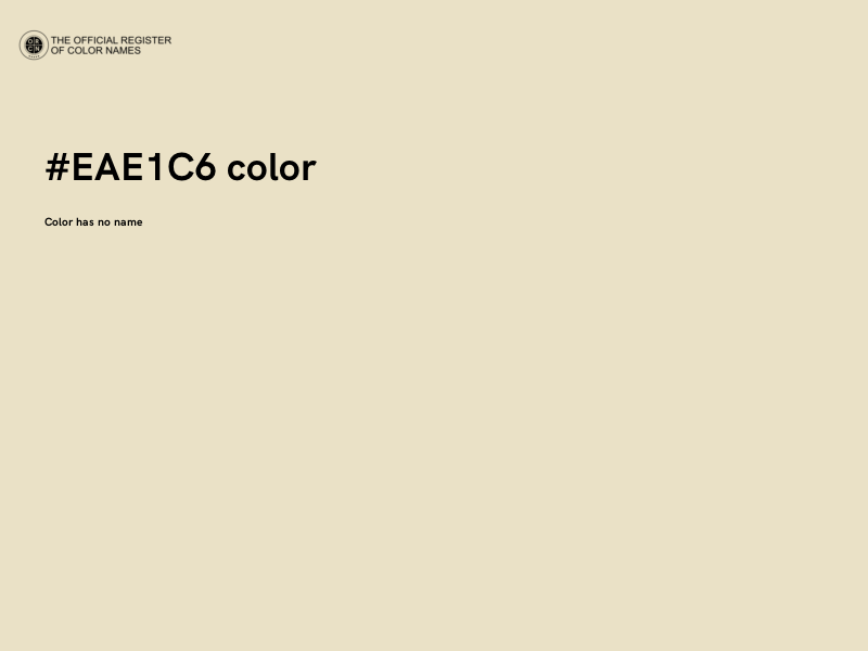 #EAE1C6 color image
