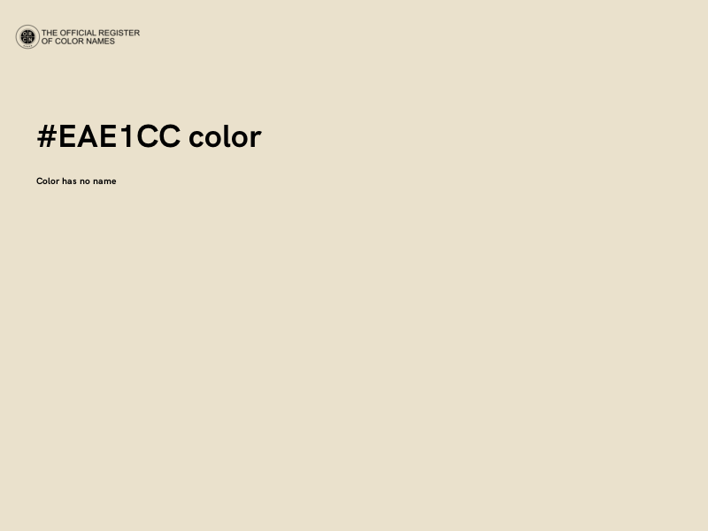 #EAE1CC color image