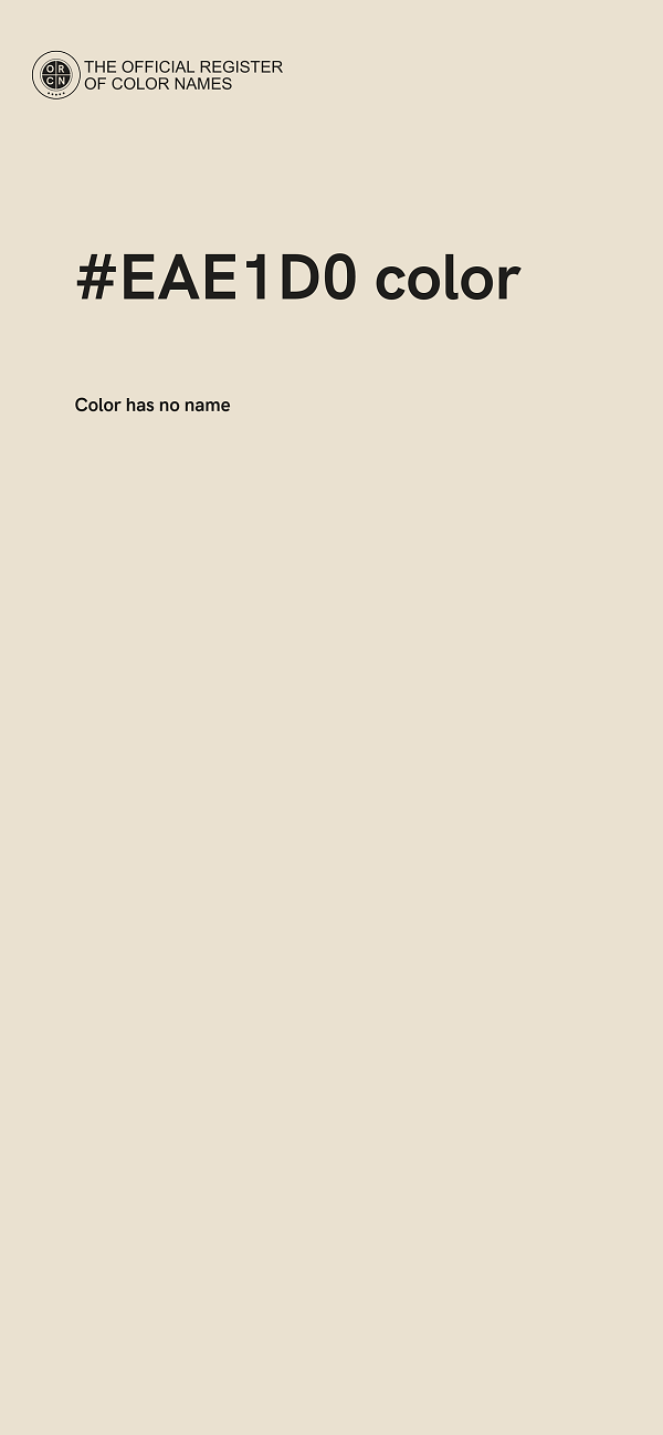 #EAE1D0 color image