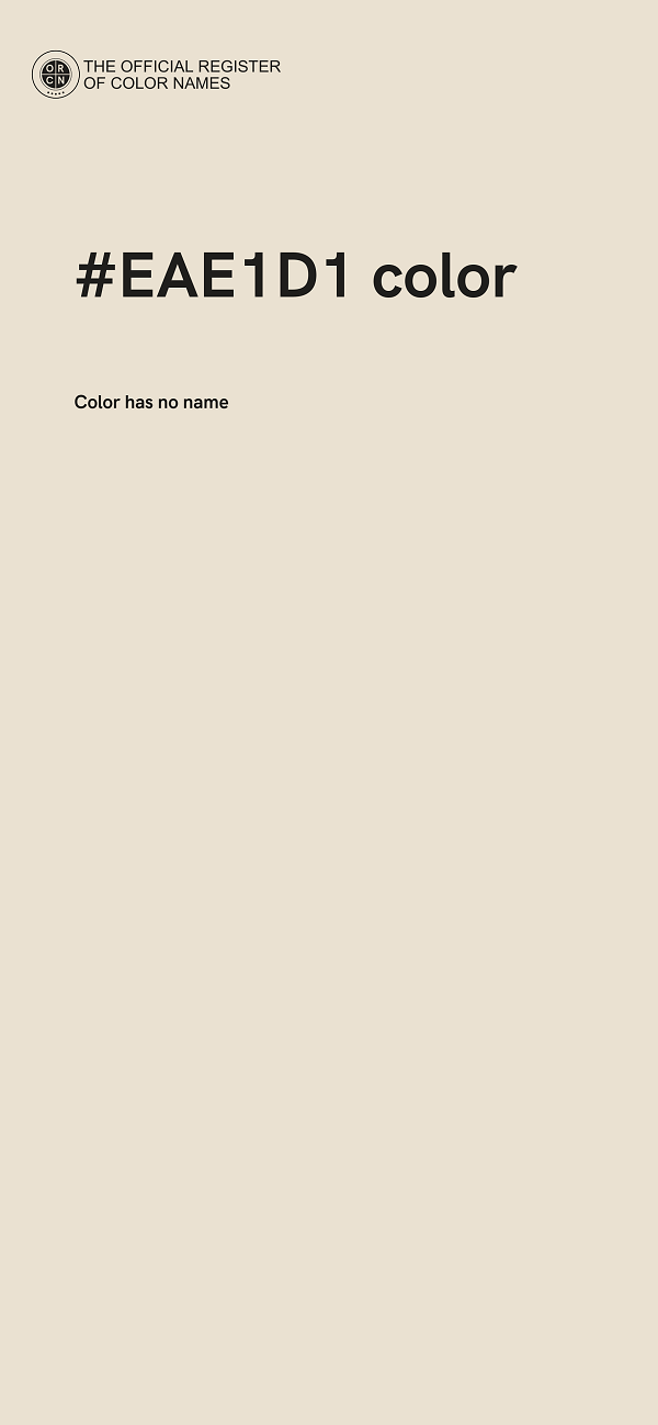 #EAE1D1 color image