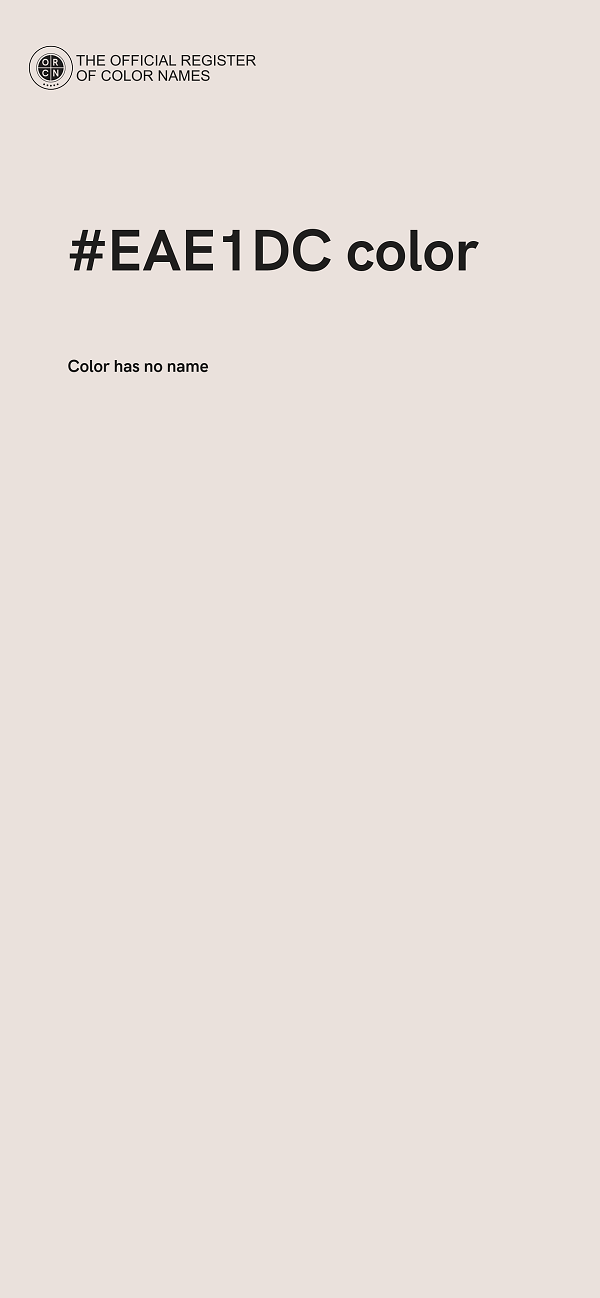 #EAE1DC color image
