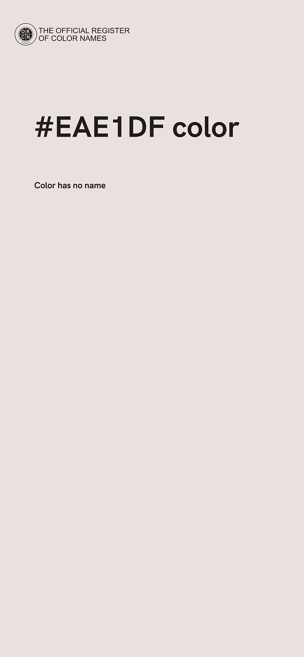 #EAE1DF color image