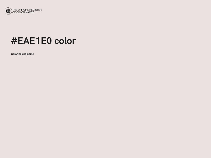 #EAE1E0 color image