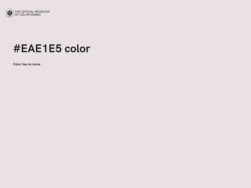 #EAE1E5 color image