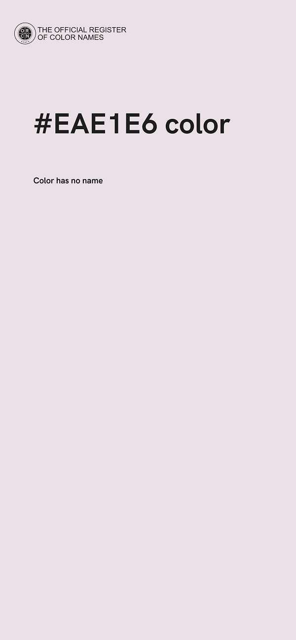 #EAE1E6 color image