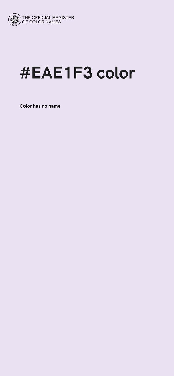 #EAE1F3 color image