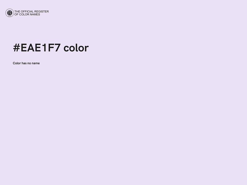 #EAE1F7 color image