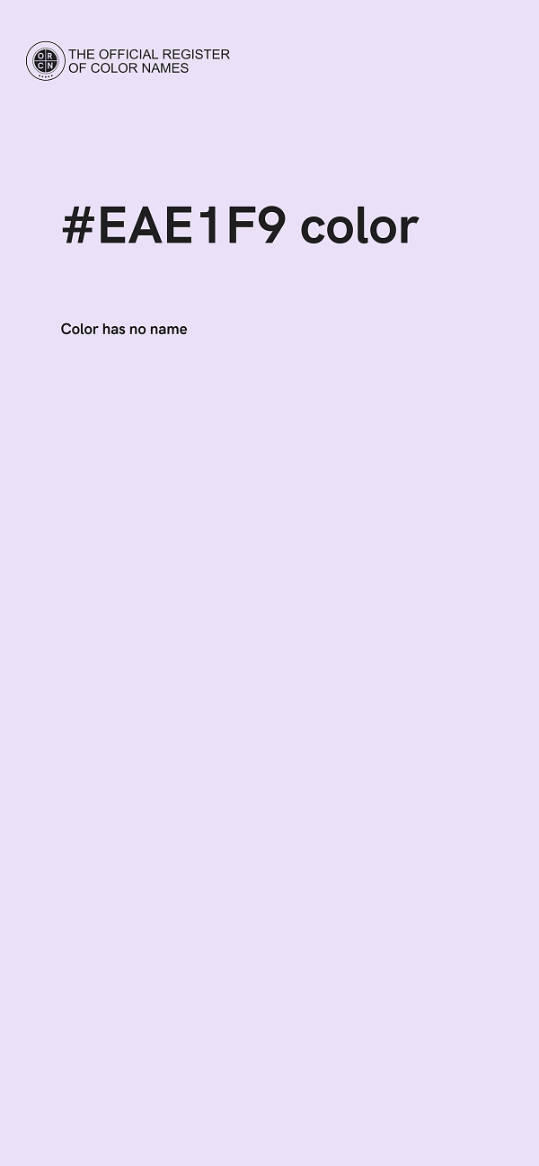 #EAE1F9 color image