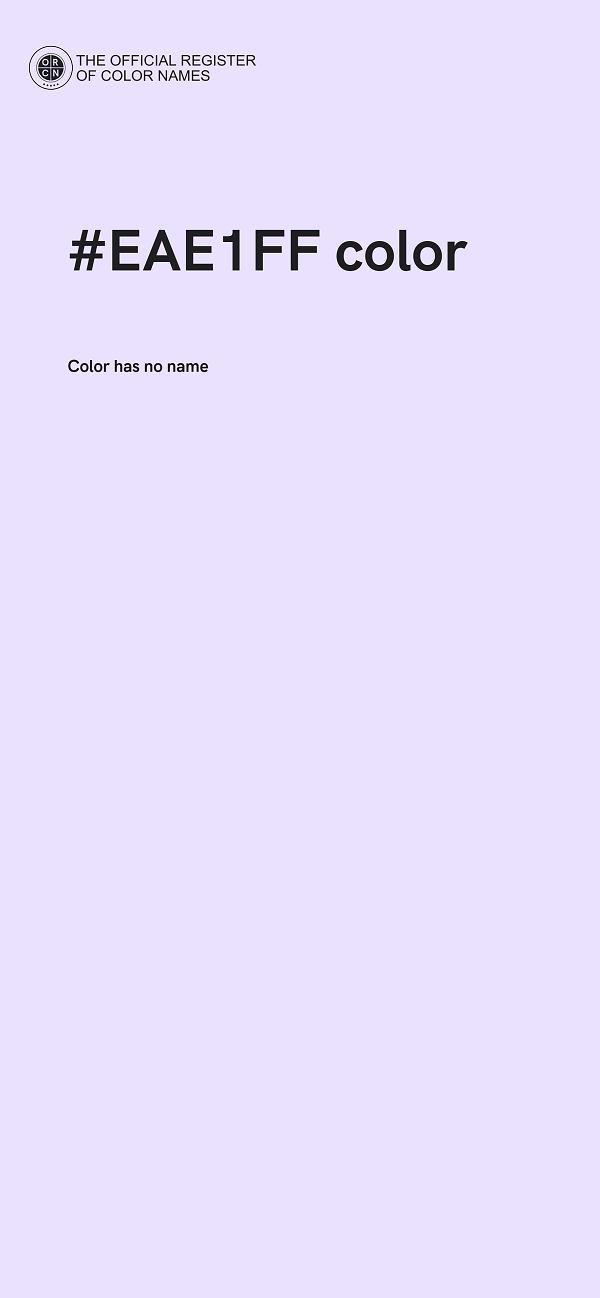 #EAE1FF color image
