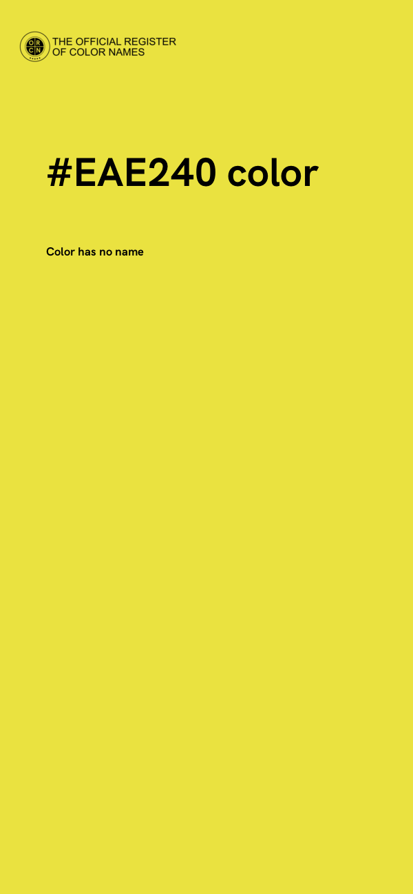 #EAE240 color image