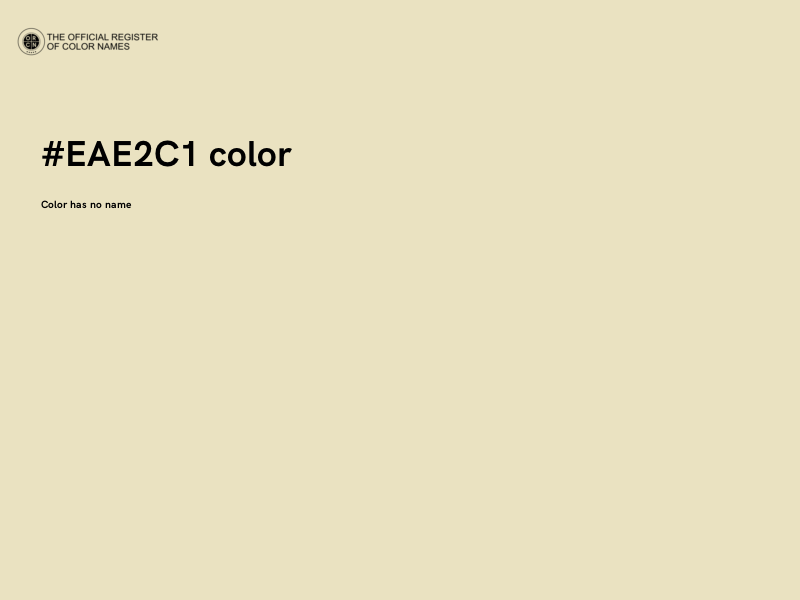 #EAE2C1 color image