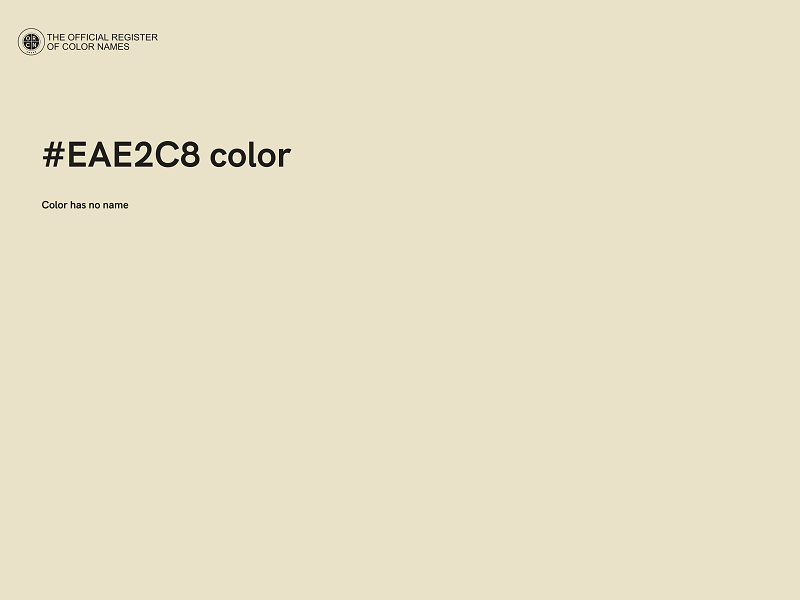 #EAE2C8 color image