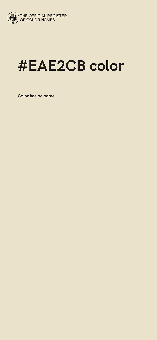 #EAE2CB color image