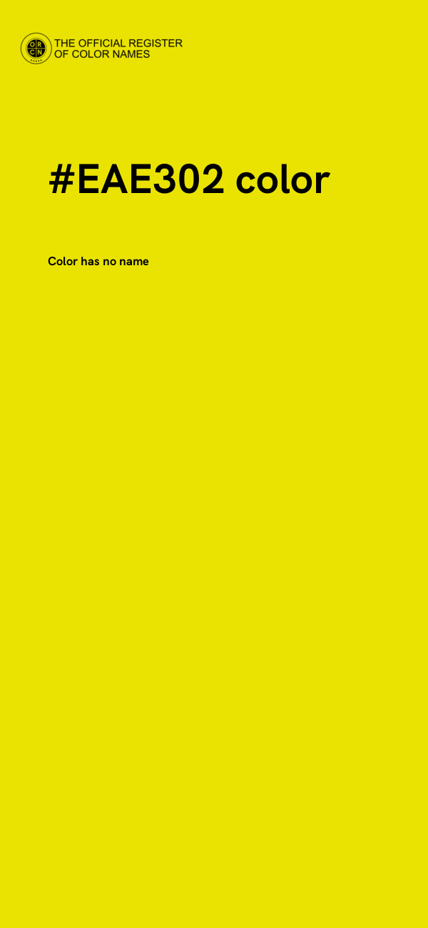 #EAE302 color image
