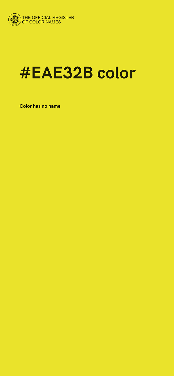 #EAE32B color image
