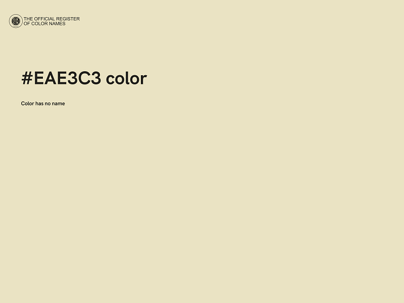 #EAE3C3 color image