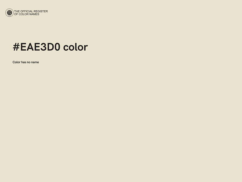 #EAE3D0 color image