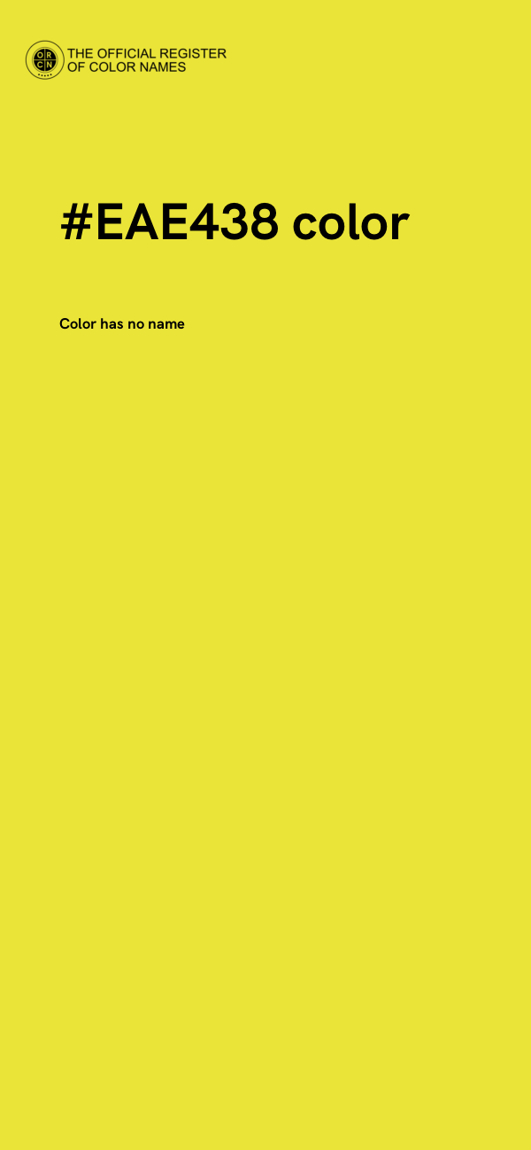 #EAE438 color image
