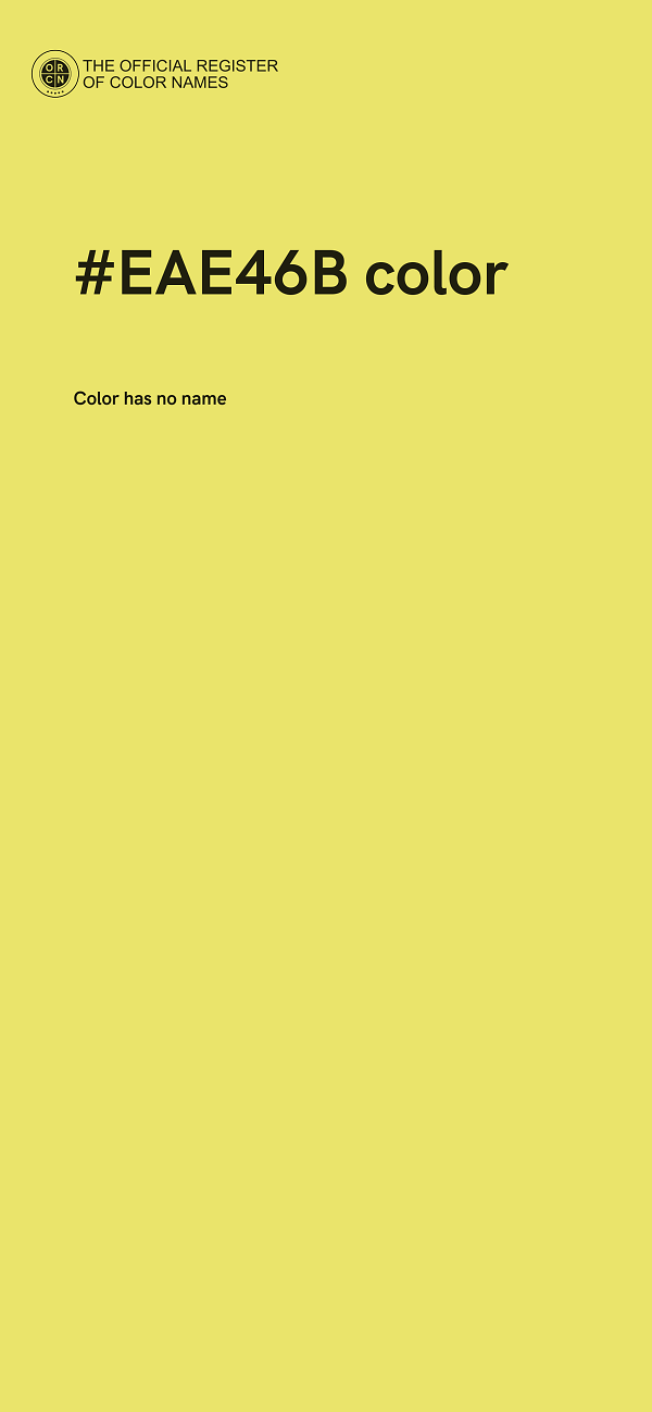 #EAE46B color image