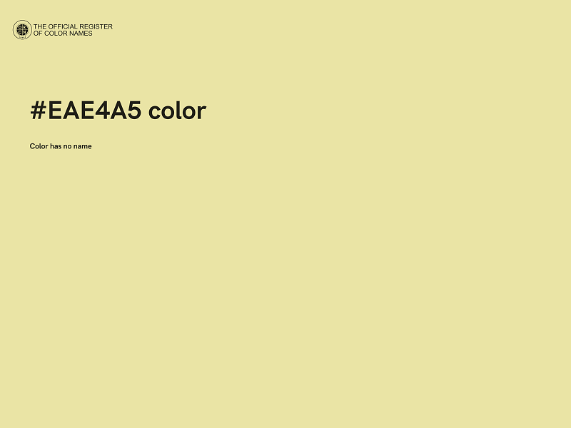#EAE4A5 color image