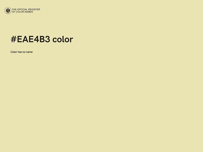 #EAE4B3 color image