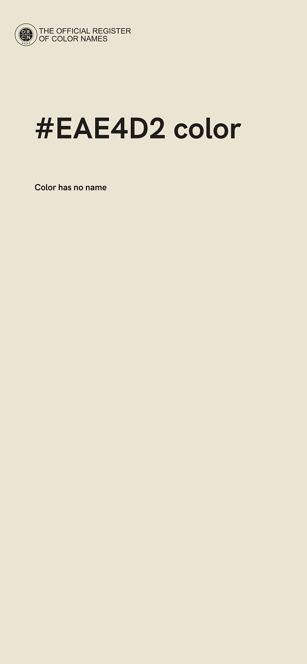 #EAE4D2 color image