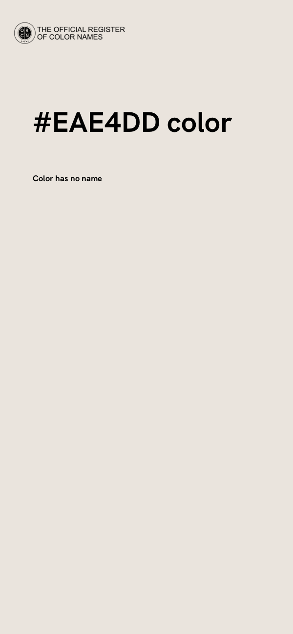 #EAE4DD color image
