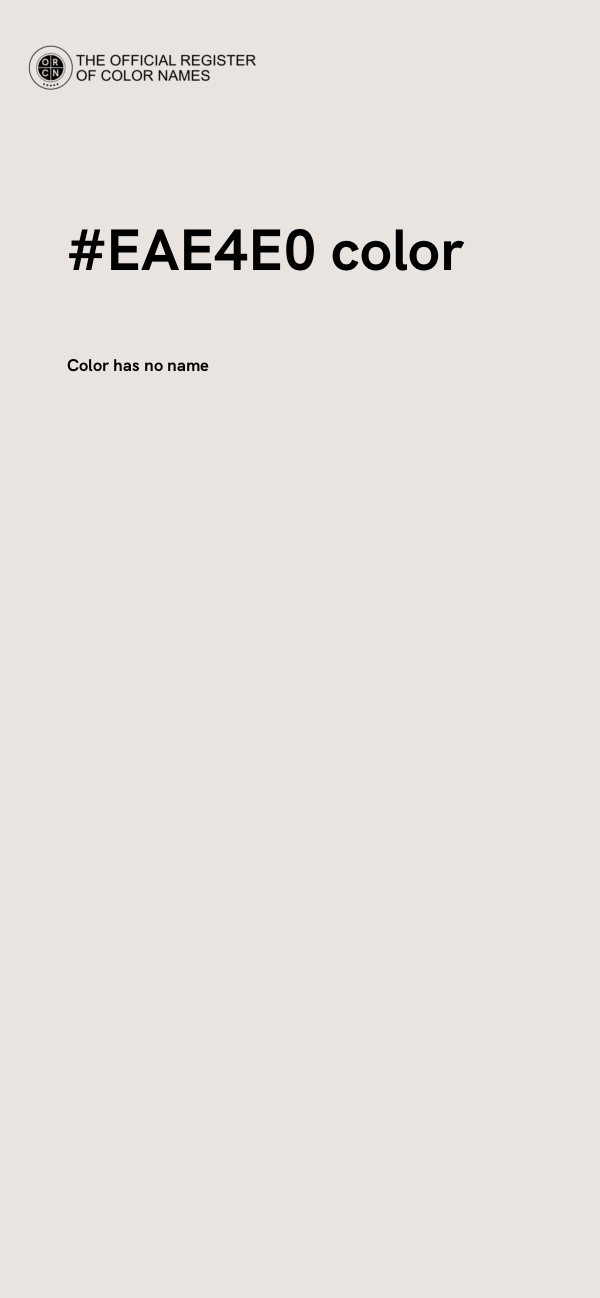 #EAE4E0 color image
