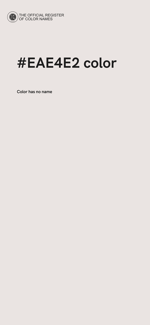 #EAE4E2 color image