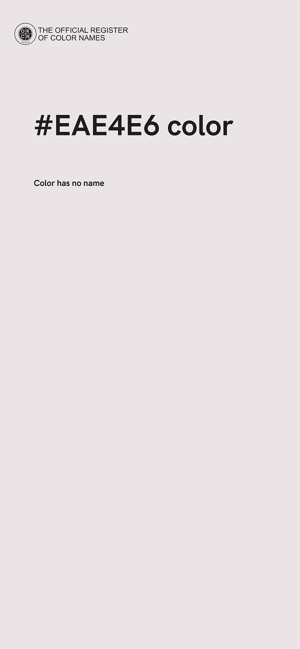 #EAE4E6 color image