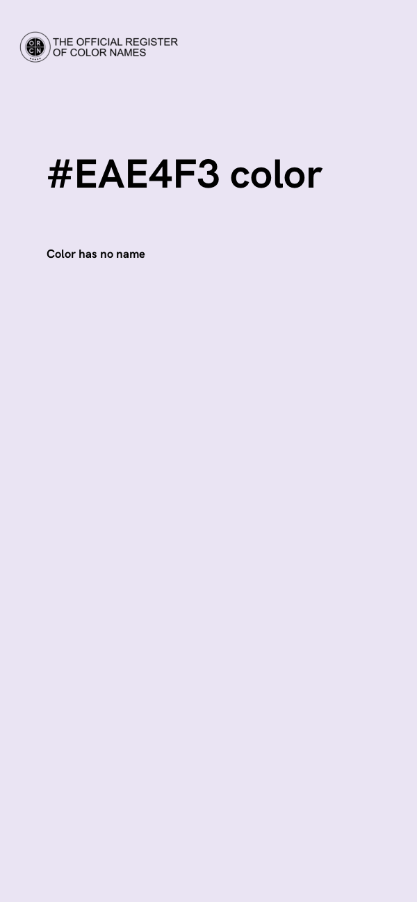 #EAE4F3 color image