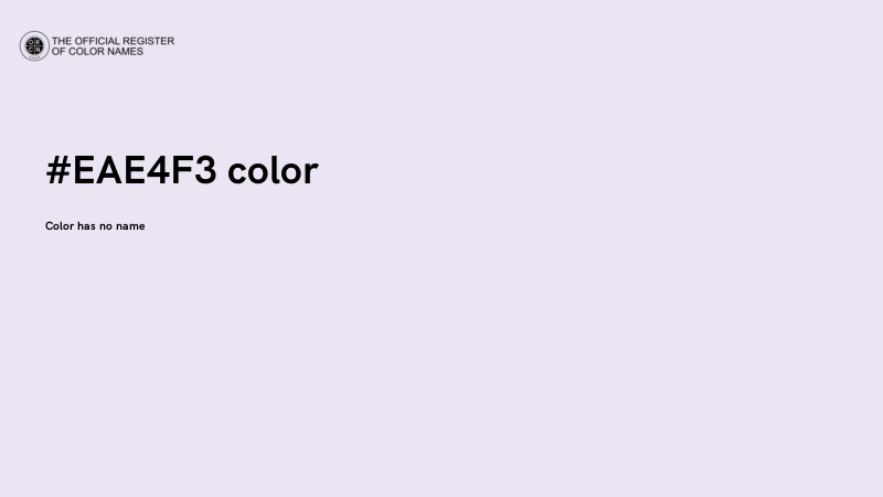 #EAE4F3 color image