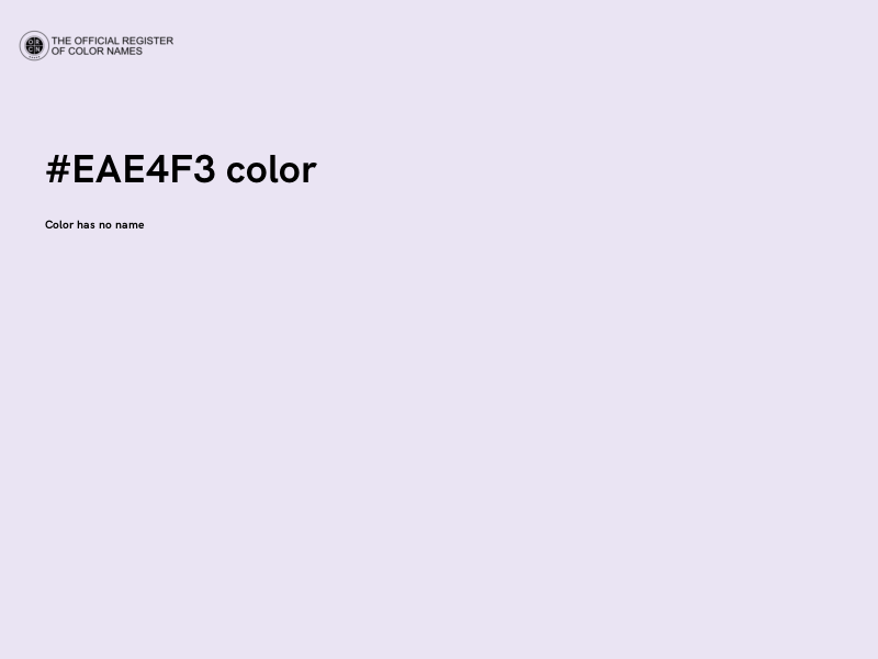 #EAE4F3 color image