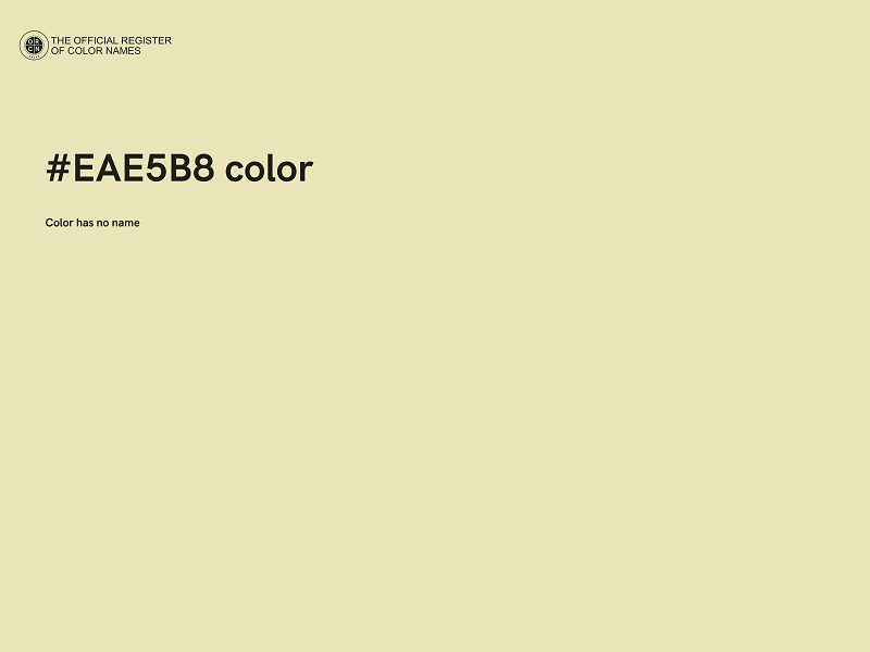 #EAE5B8 color image