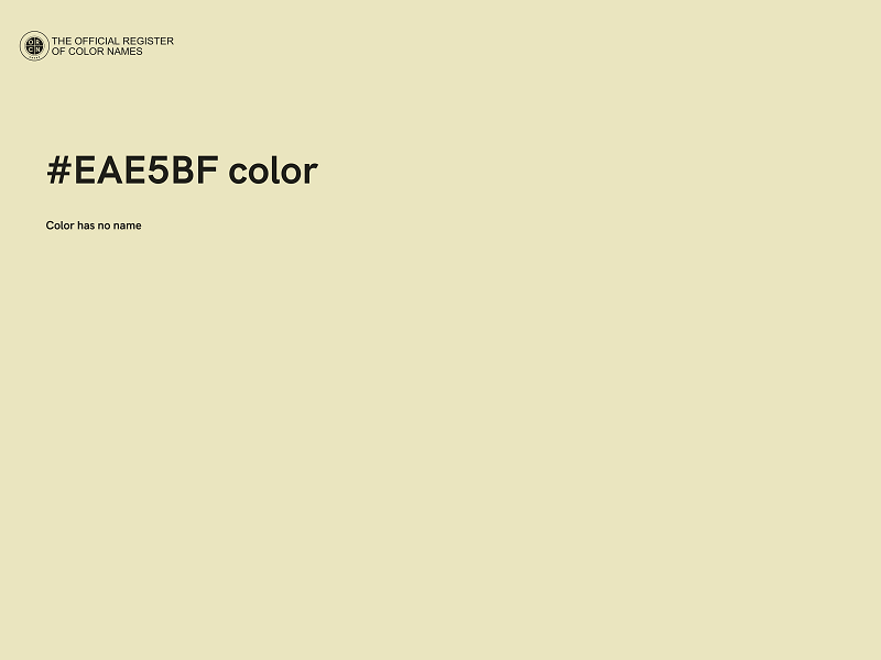 #EAE5BF color image