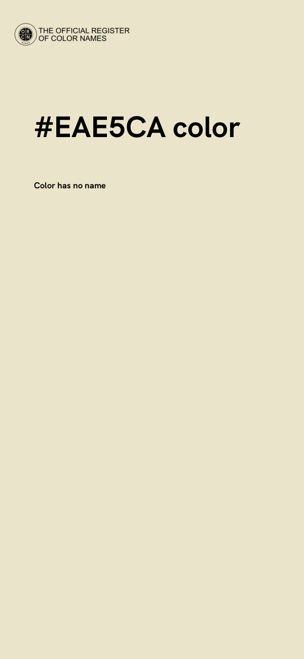 #EAE5CA color image
