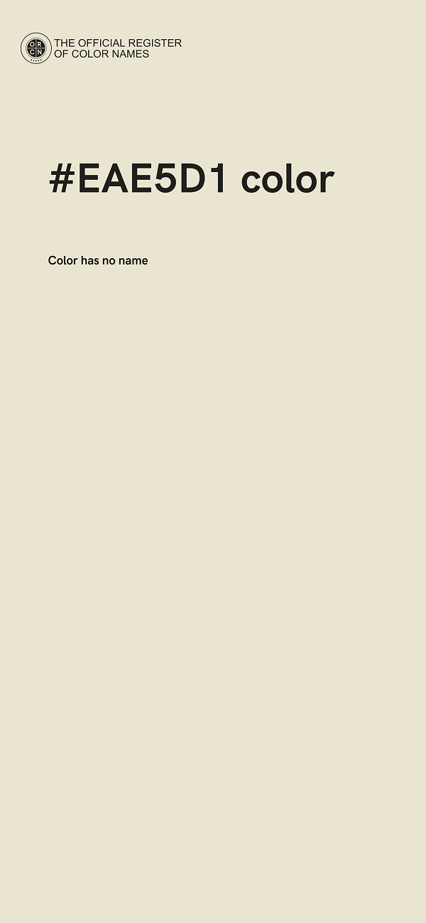 #EAE5D1 color image