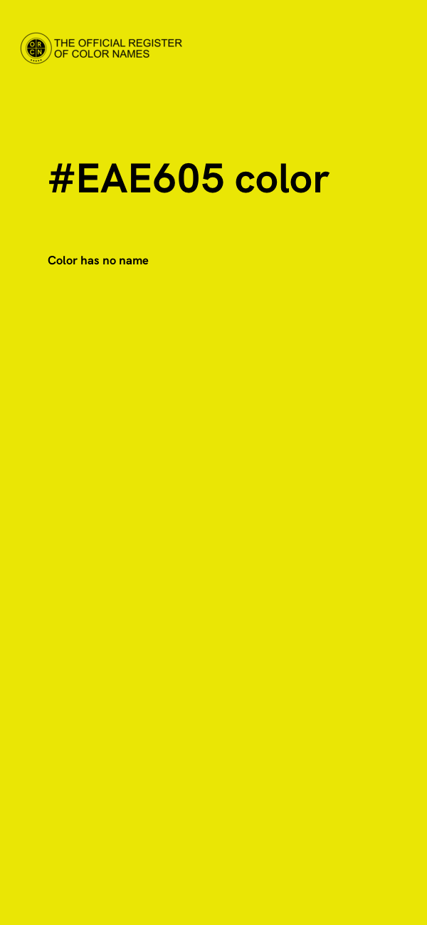 #EAE605 color image