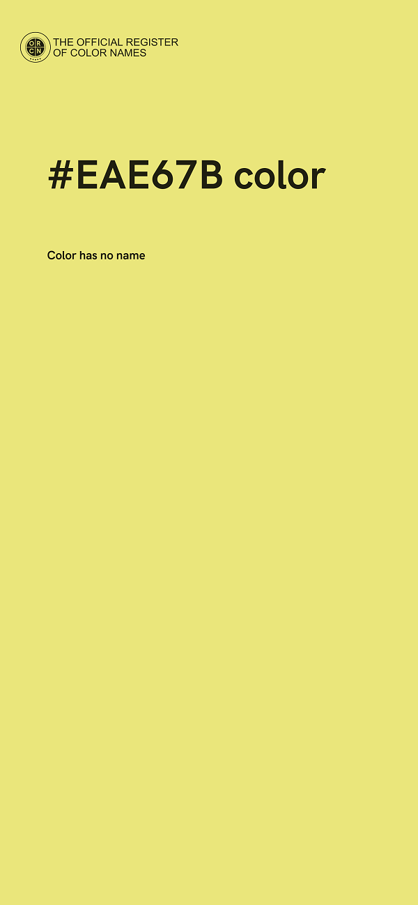 #EAE67B color image
