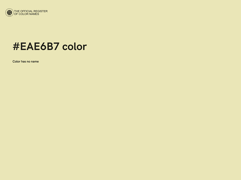 #EAE6B7 color image