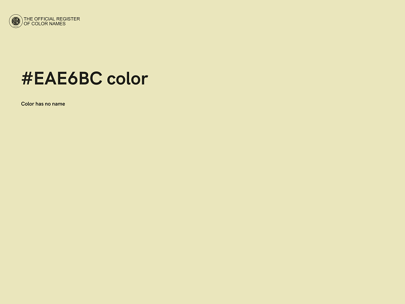 #EAE6BC color image