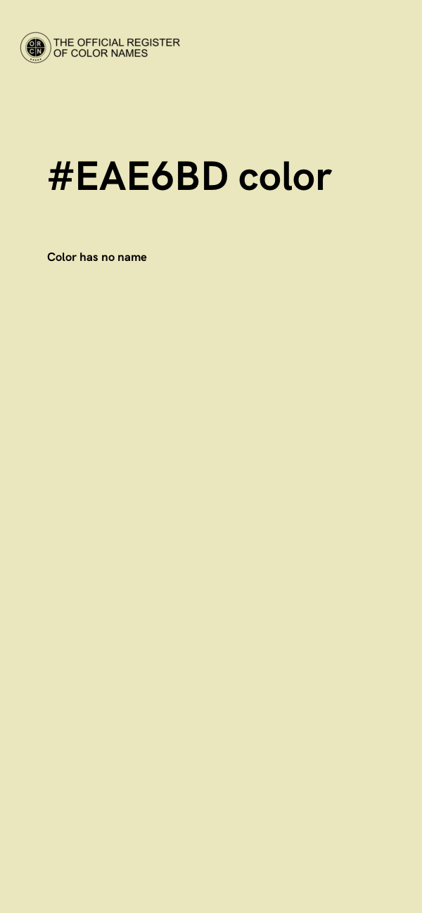 #EAE6BD color image