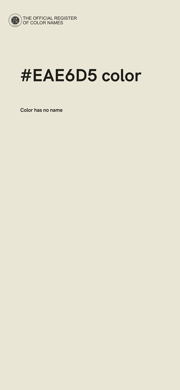 #EAE6D5 color image